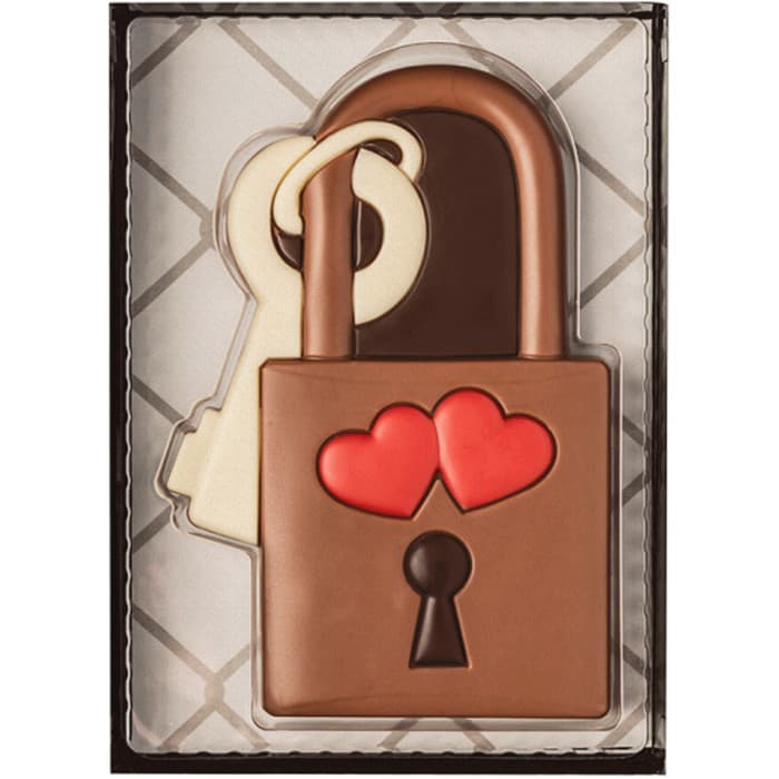 Weibler Confiserie Chocolaterie Chokladask Kärlekslås 80g – från Weibler Confiserie Chocolaterie GmbH – 80 kr – hos Delitea