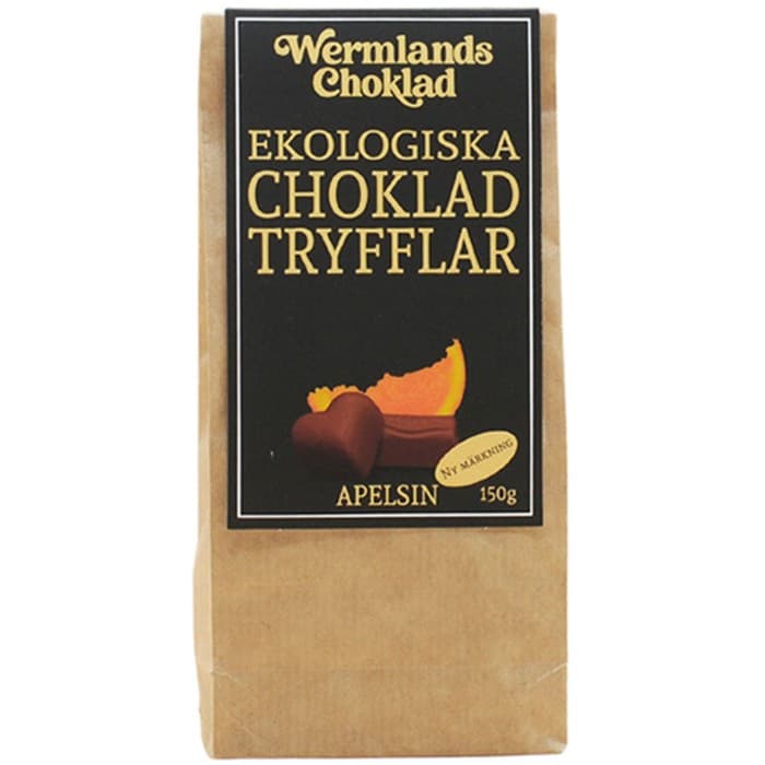Wermlands Choklad Ekologisk Chokladtryffel med Apelsin 150g – från Wermlands Choklad – 99 kr – hos Delitea