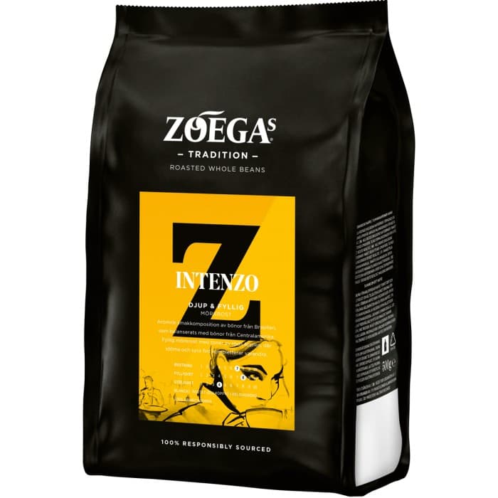 ZOÉGAS Intenzo Hela kaffebönor 500g – från ZOÉGAS – 95 kr – hos Delitea
