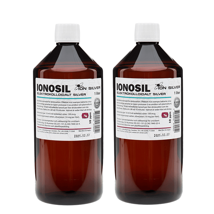 2 x Kolloidalt Silver, 1000 ml – från Ion Silver – 304 kr – hos Bodystore