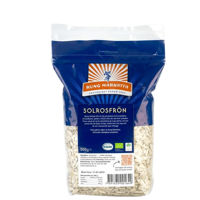 Solrosfrön 500 g – från Kung Markatta – 59 kr – hos Bodystore