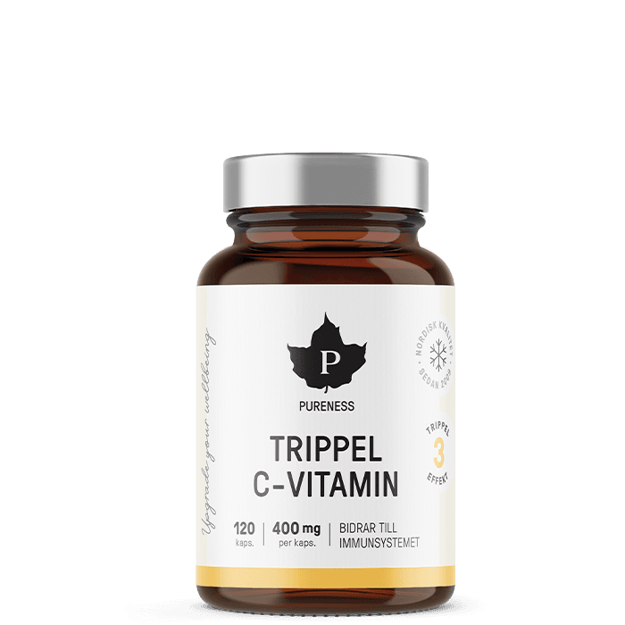 Trippel C-vitamin 120 kapslar från Pureness – köp hos Bodystore