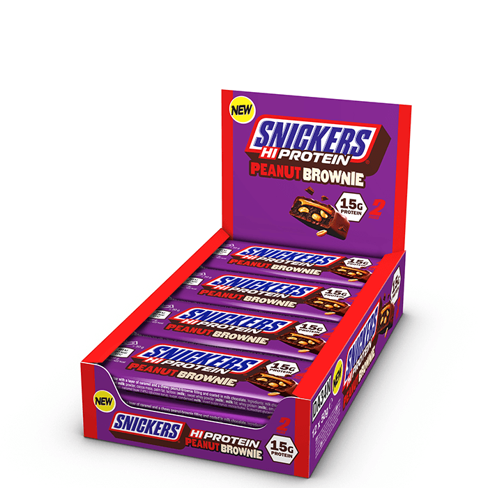 12 x Snickers High Protein Bar 50 g Peanut Brownie – från Mars – 359 kr – hos Bodystore