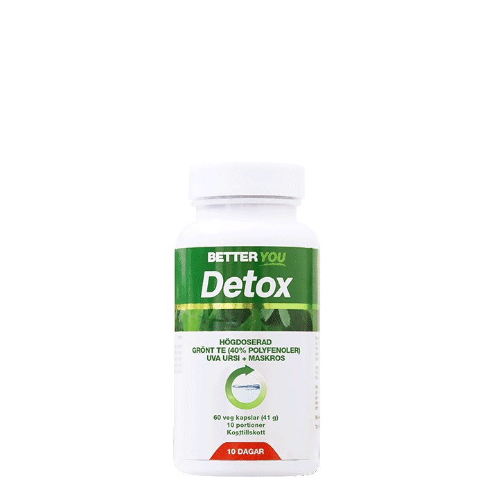 Detox 10 Dagar med Högdoserat Grönt-te 60 kapslar – från Better You – 188 kr – hos Bodystore