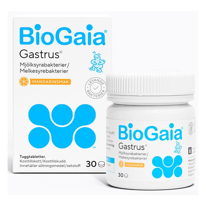 Gastrus 30 tuggtabletter – från BioGaia – 199 kr – hos Bodystore