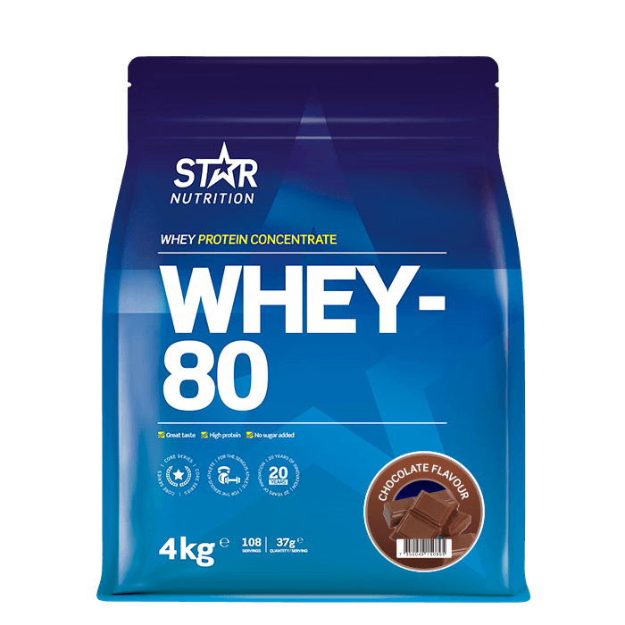 Whey-80 Vassleprotein 4 kg – från Star Nutrition – 1249 kr – hos Bodystore