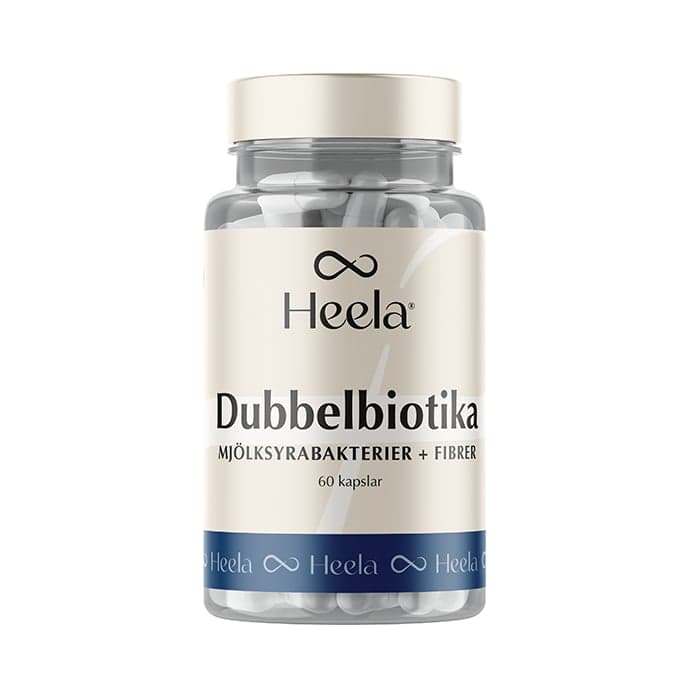Dubbelbiotika 60 kapslar – från Heela – 125 kr – hos Bodystore