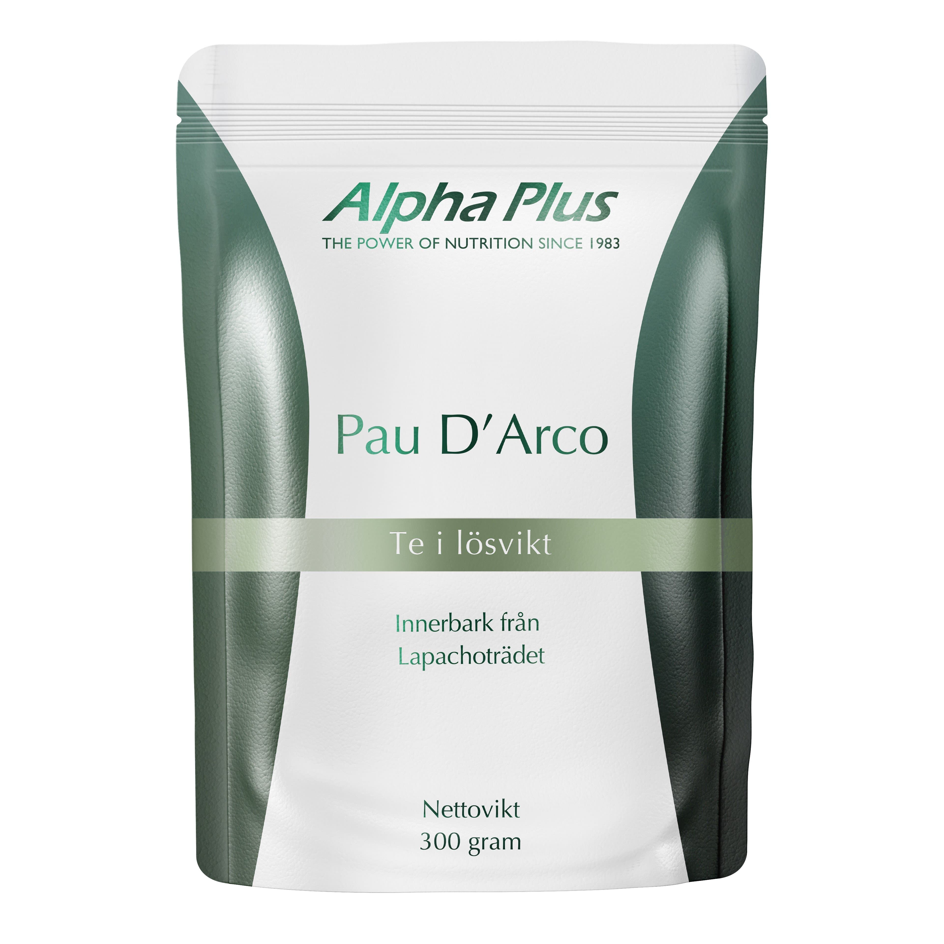 Pau D Arco Te i lösvikt 300 g – från Alpha Plus – 265 kr – hos Bodystore