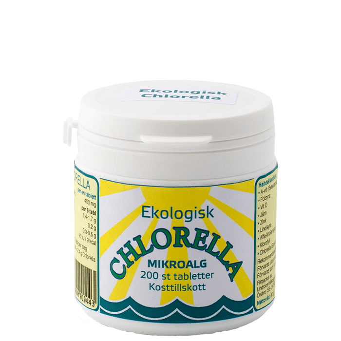 Chlorella Tabletter 400 mg 200 st – från Lindroos – 102 kr – hos Bodystore