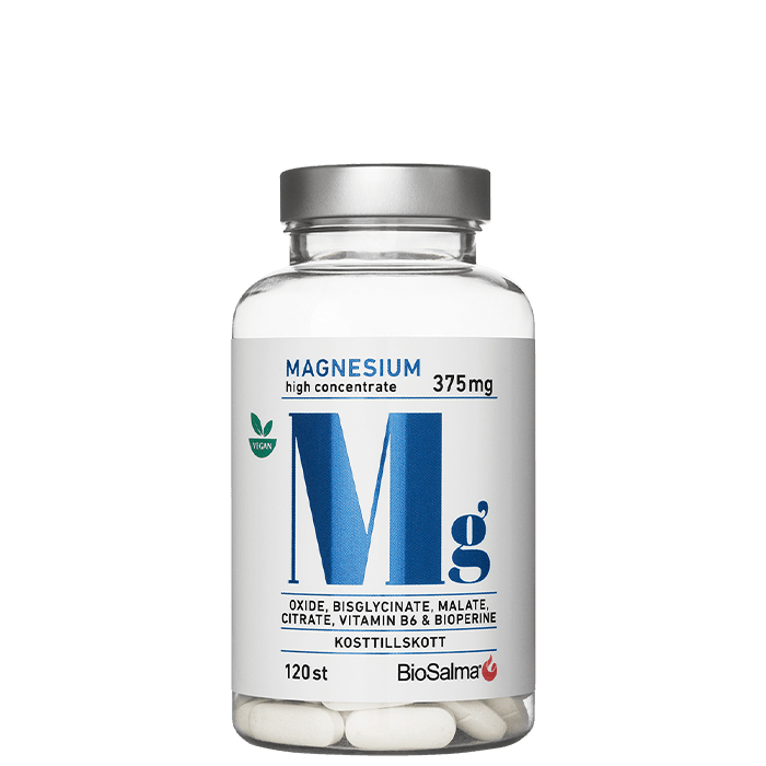 Magnesium 375 mg 120 tabletter – från BioSalma – 84 kr – hos Bodystore
