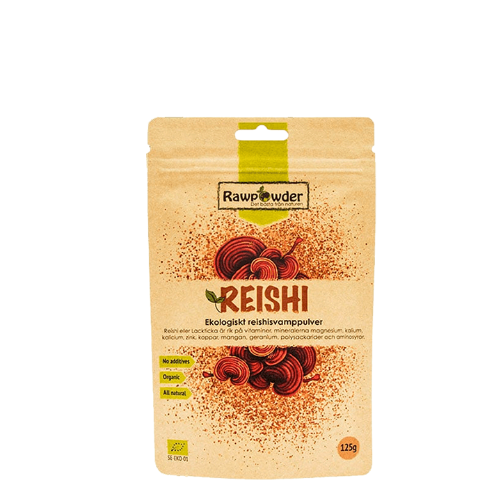 Ekologiskt Reishisvamppulver 125 g – från Rawpowder – 111 kr – hos Bodystore