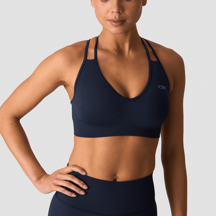Define Seamless V-ringad Sport-bh Mörkblå – från ICANIWILL – 399 kr – hos Bodystore