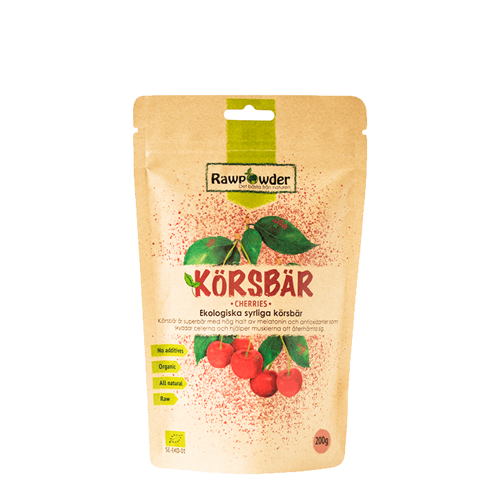 Ekologiska Körsbär 200 g från Rawpowder – köp hos Bodystore