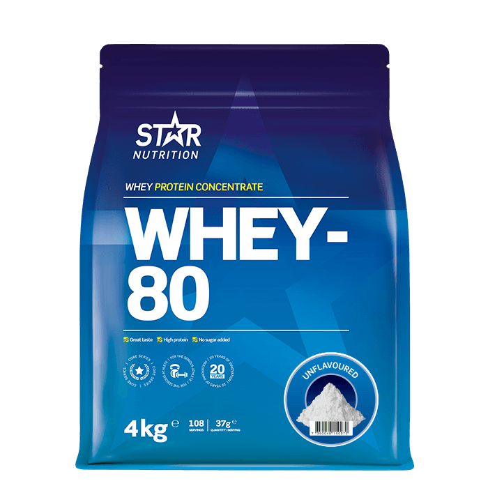 Whey-80 Vassleprotein 4 kg – från Star Nutrition – 1249 kr – hos Bodystore