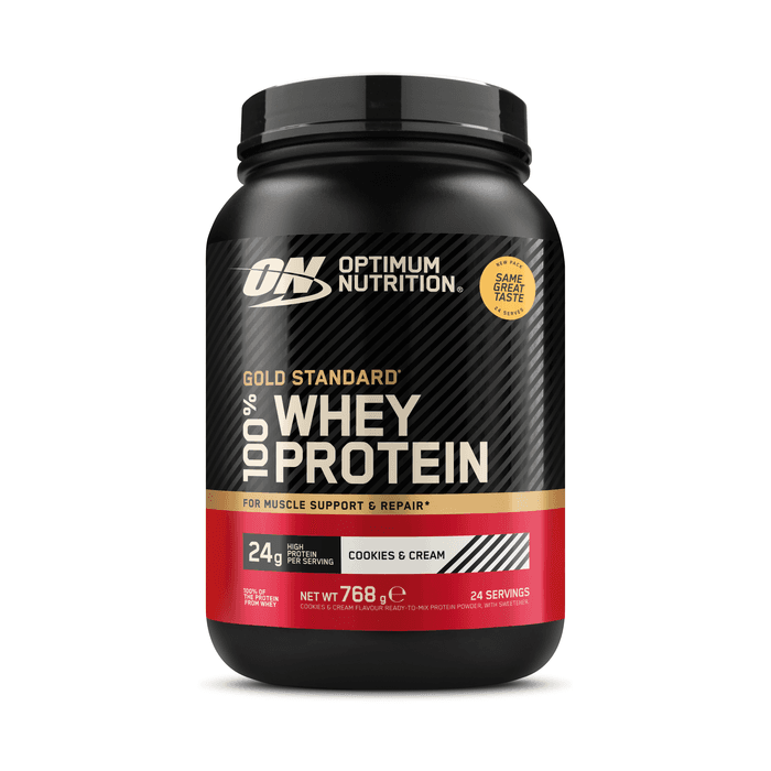 100% Whey Gold Standard Vassleprotein 780 g från Optimum Nutrition – köp hos Bodystore