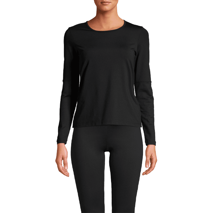 Essential Long Sleeve with Mesh Insert, Black – från Casall Sportswear – 350 kr – hos Bodystore
