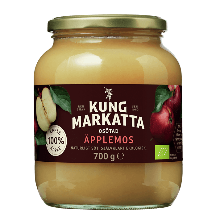 Ekologisk Osötad Äppelmos 700g – från Kung Markatta – 45 kr – hos Bodystore