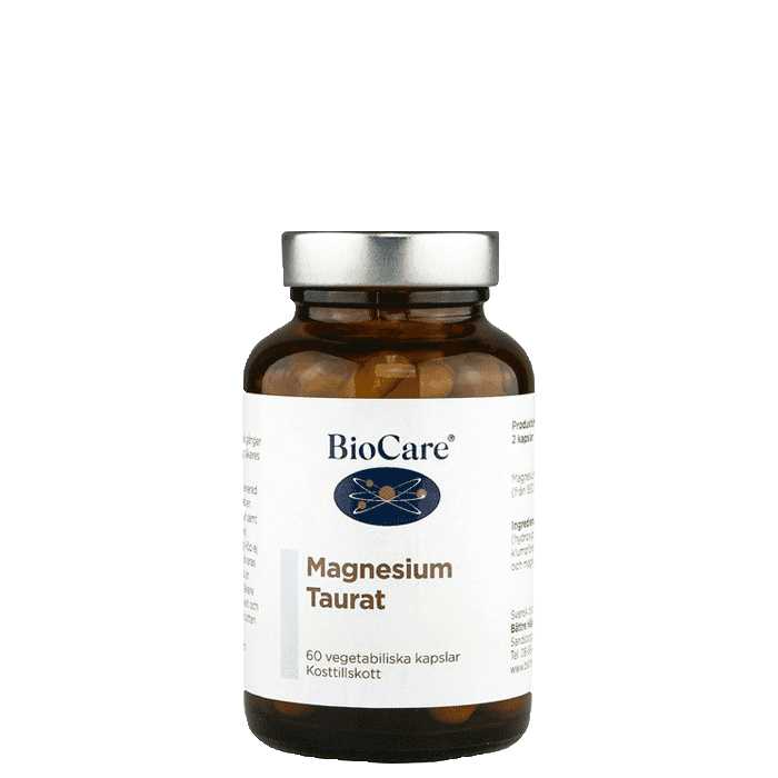 Magnesium Taurate 60 kapslar från BioCare – köp hos Bodystore