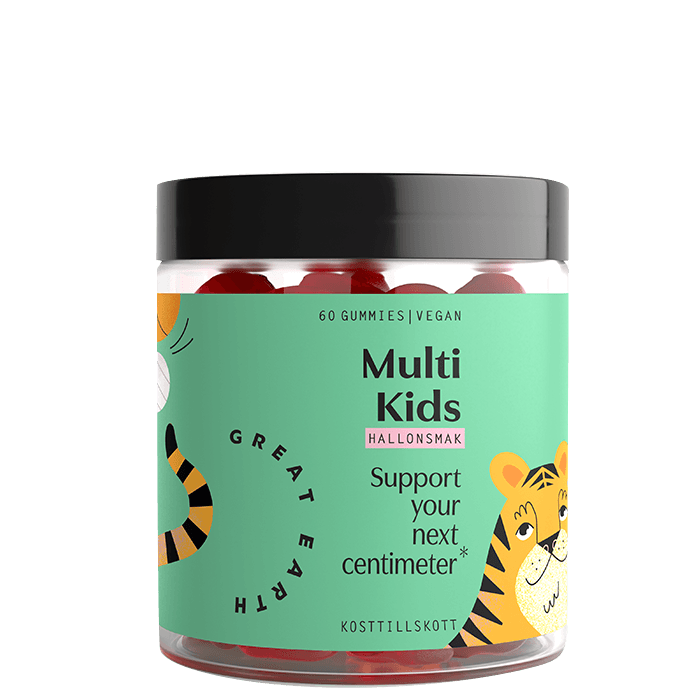Multi Kids Hallon 60 Gummies – från Great Earth – 149 kr – hos Bodystore