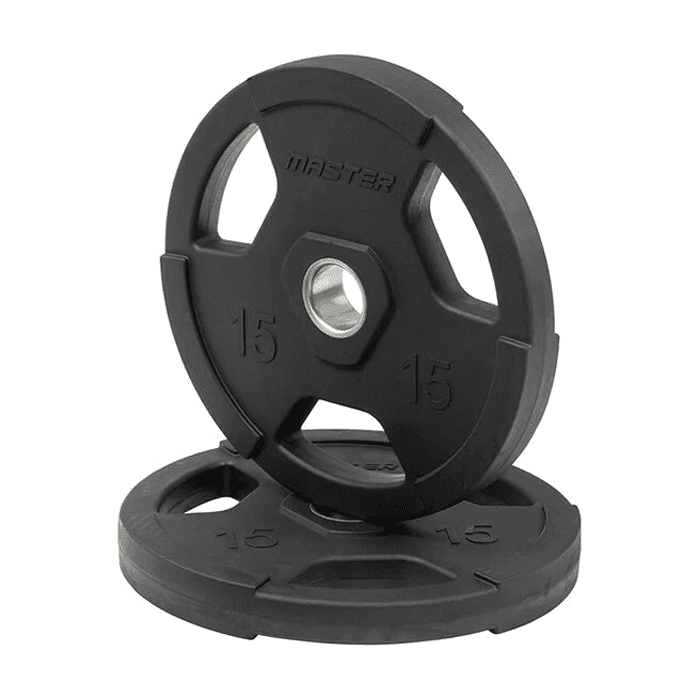 Gummiklädd Viktskiva 50 mm 1,25–20 kg – från Master Fitness – 899 kr – hos Bodystore