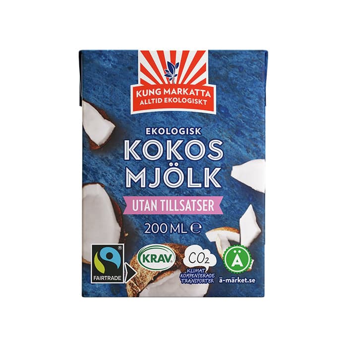 Ekologisk Kokosmjölk 200 ml – från Kung Markatta – 17 kr – hos Bodystore