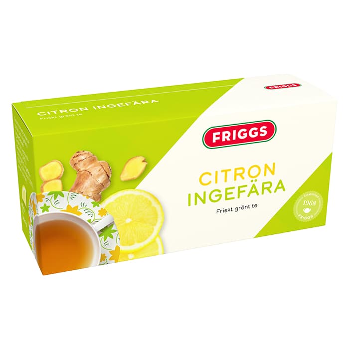 Grönt te Ingefära Citron 20 st – från Friggs Health Food – 29 kr – hos Bodystore