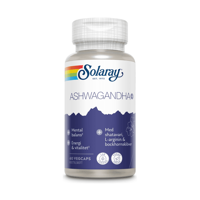 Ashwagandha+ 60 kapslar – från Solaray – 239 kr – hos Bodystore