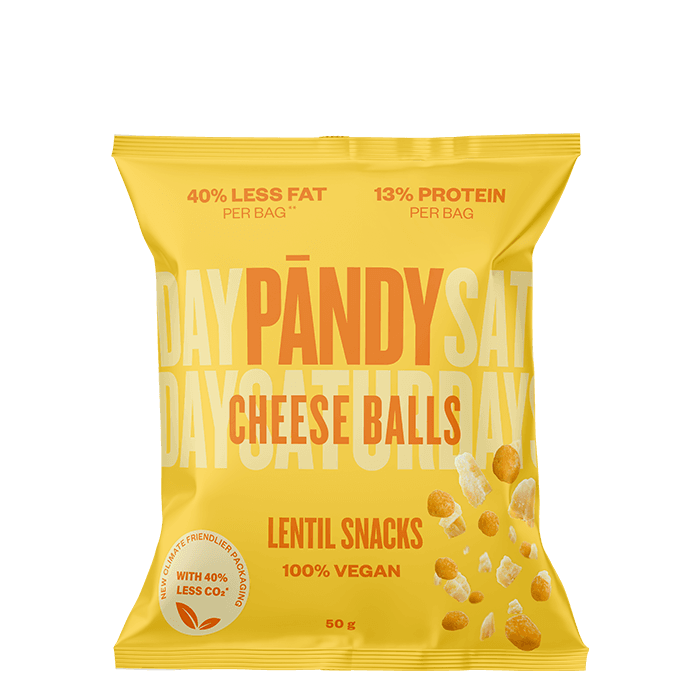 Pändy Lentil snacks Cheese balls 50 g – från Pandy – 15 kr – hos Bodystore