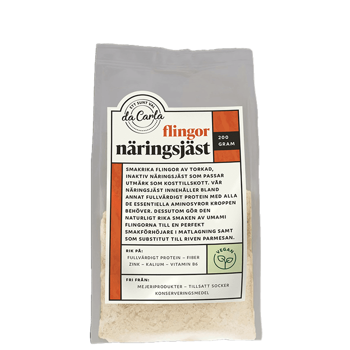 Näringsjäst flingor 200g – från Da Carla – 59 kr – hos Bodystore