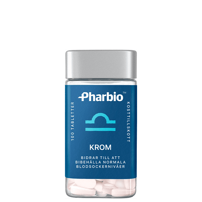 Krom 100 tabletter – från Pharbio – 89 kr – hos Bodystore