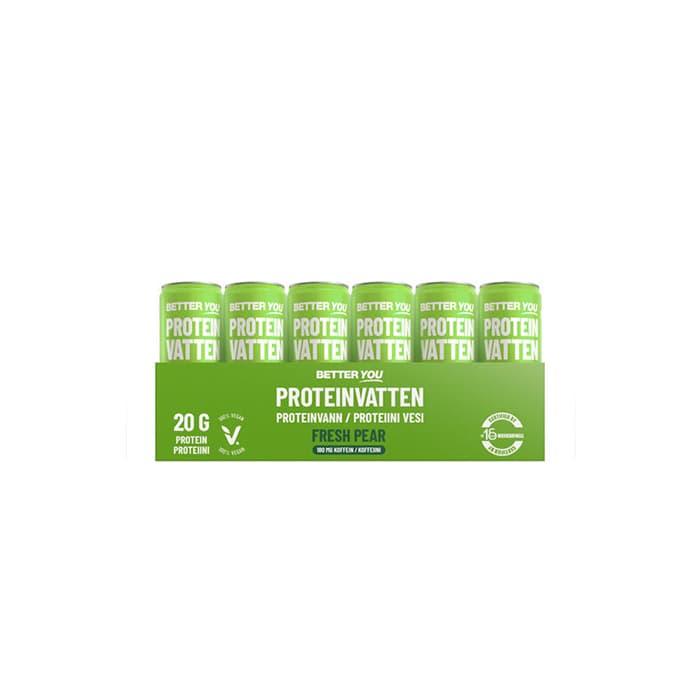 24 x Proteinvatten 330 ml Koffein Päron – från Better You – 499 kr – hos Bodystore