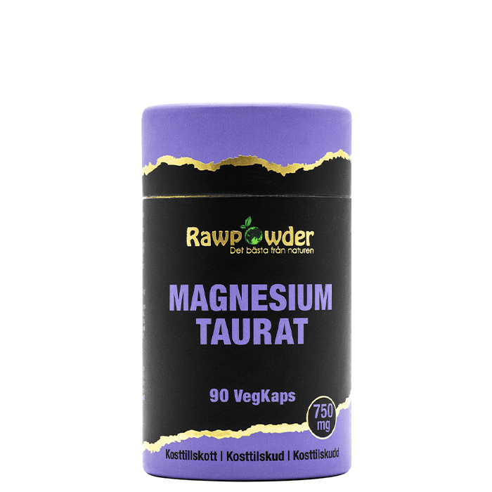 Magnesium Taurat 750 mg 90 kapslar från Rawpowder – köp hos Bodystore