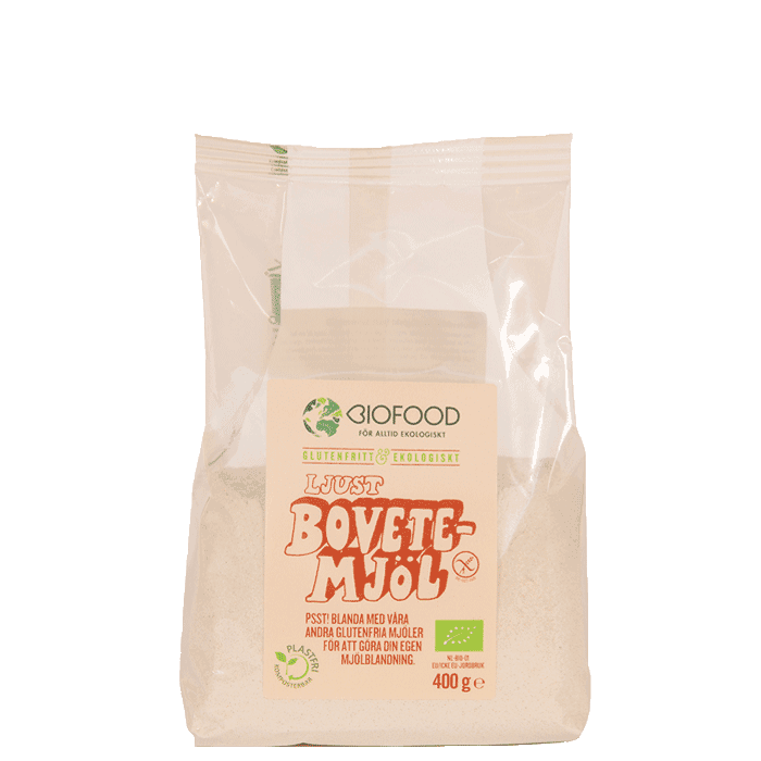 Ljust Bovetemjöl 400 g från Biofood - köp hos Bodystore