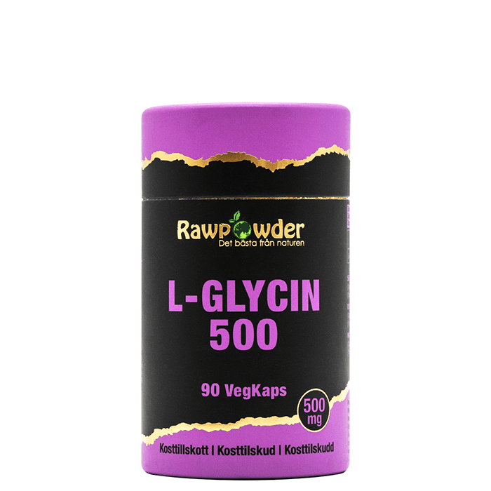 L-Glycin 500 mg 90 kapslar – från Rawpowder – 118 kr – hos Bodystore