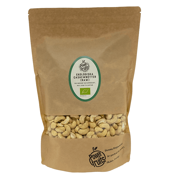 Ekologiska Cashewnötter 1 kg – från Powerfruits – 293 kr – hos Bodystore