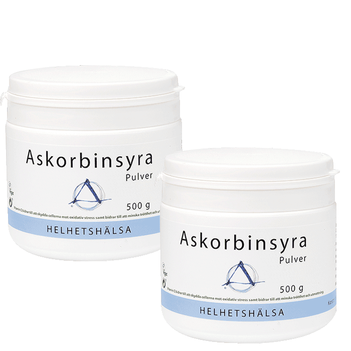 2 x Askorbinsyrapulver, 500 g – från Helhetshälsa – 576 kr – hos Bodystore
