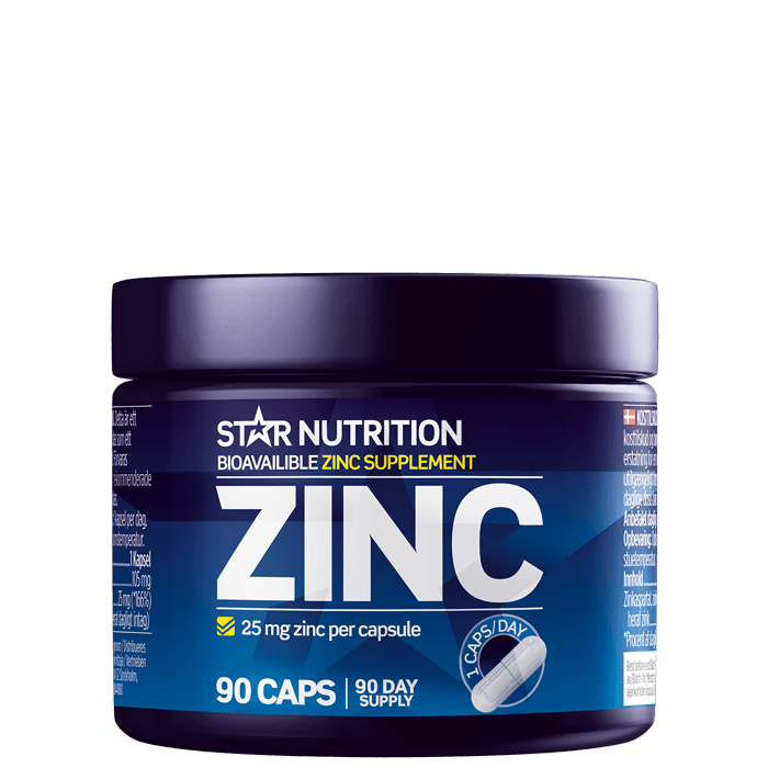 Zink 25 mg 90 kapslar – från Star Nutrition – 89 kr – hos Bodystore