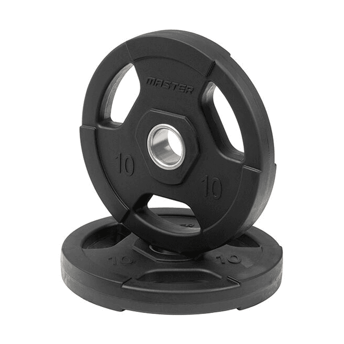 Gummiklädd Viktskiva 50 mm 1,25–20 kg – från Master Fitness – 599 kr – hos Bodystore