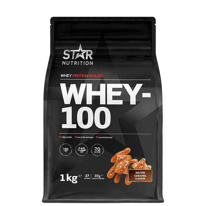 Whey-100 Vassleprotein 1 kg – från Star Nutrition – 499 kr – hos Bodystore