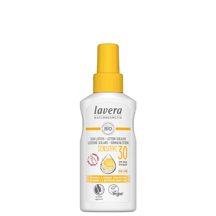 Solskydd Känslig Hud SPF 30 100 ml från Lavera – köp hos Bodystore