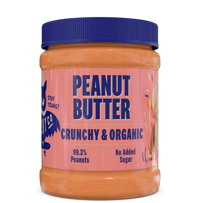 Jordnötssmör Crunchy 350 g – från Healthyco – 50 kr – hos Bodystore