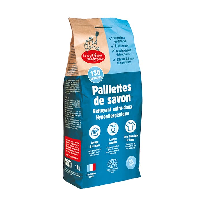 Tvålflingor 1 kg – från La droguerie écologique – 169 kr – hos Bodystore
