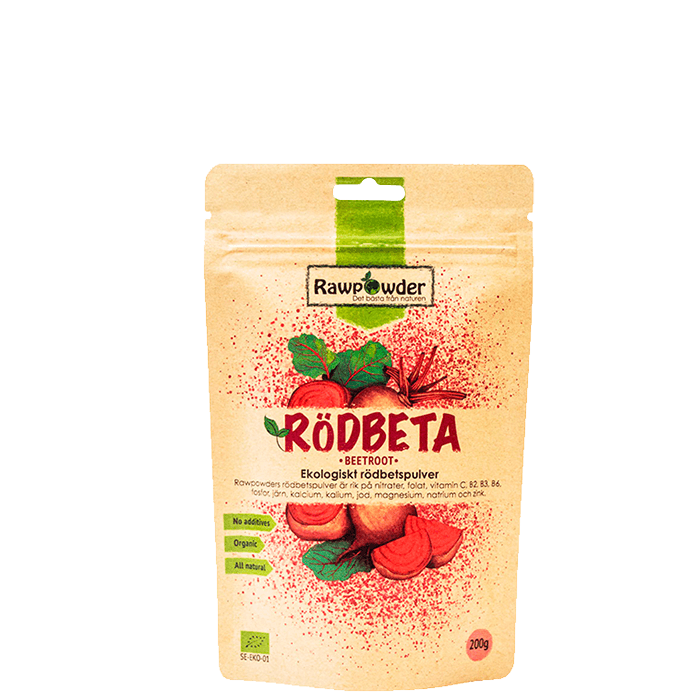 Ekologiskt Rödbetspulver 200 g – från Rawpowder – 82 kr – hos Bodystore