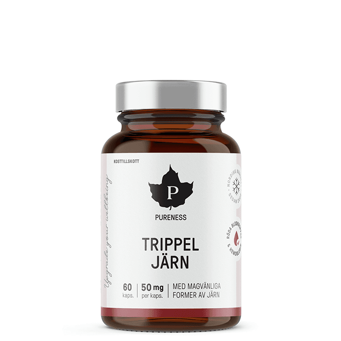 Trippel Järn 60 kapslar från Pureness – köp hos Bodystore