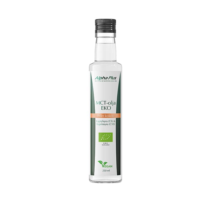 MCT-olja EKO 250 ml – från Alpha Plus – 199 kr – hos Bodystore
