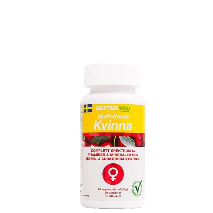 Multivitamin Kvinna 60 kapslar – från Better You – 199 kr – hos Bodystore