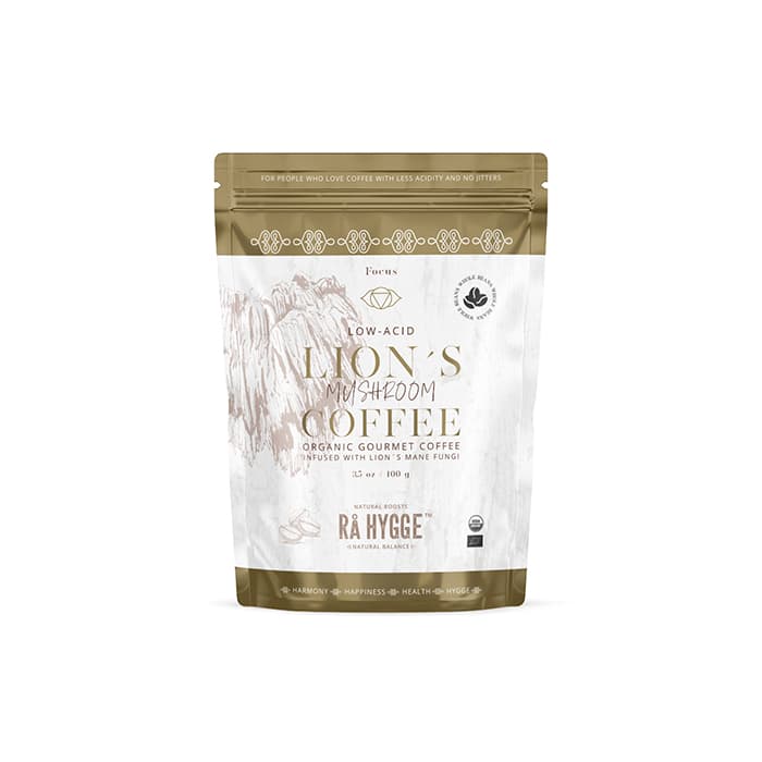 Lågsyrlig Lion's Mane specialkaffe hela bönor EKO 227g – från Rå Hygge – 179 kr – hos Bodystore