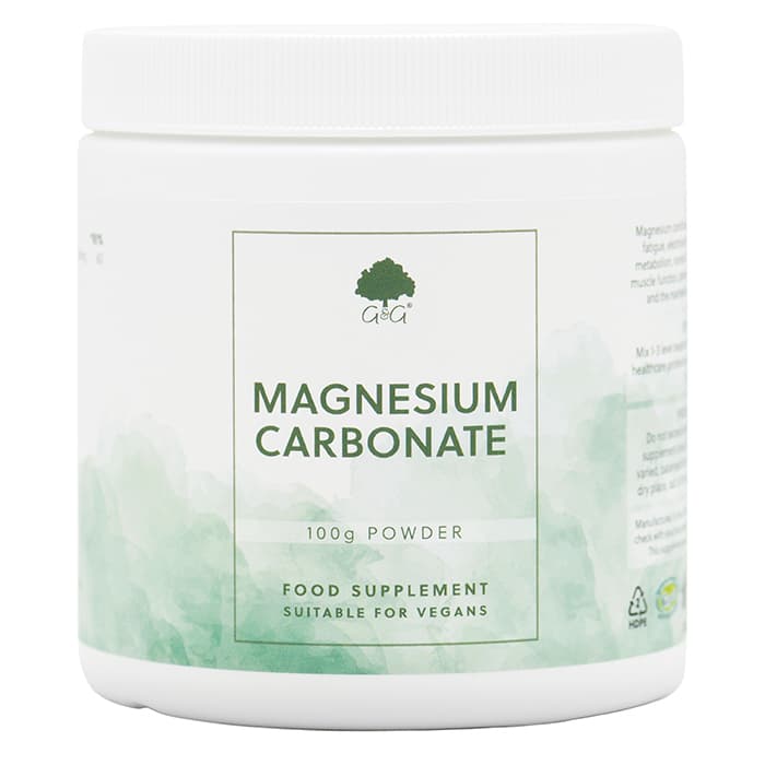 Magnesiumkarbonat 100 g – från G&G Vitamins – 249 kr – hos Bodystore