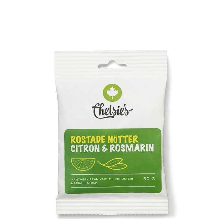 Rostade Nötter Citron Och Rosmarin 60 g – från Chelsie s Organic Gourmet Prod – 18 kr – hos Bodystore