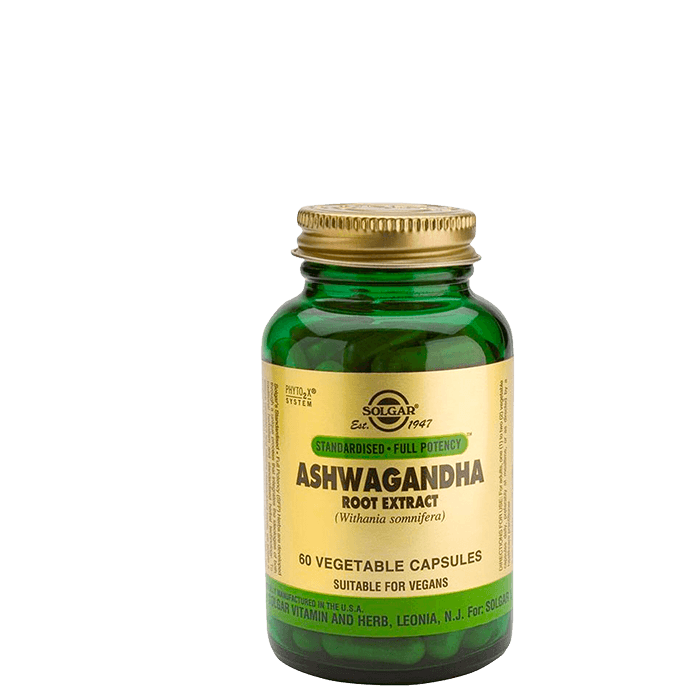 Ashwagandha 60 vegitabiliska kapslar från Solgar – köp hos Bodystore